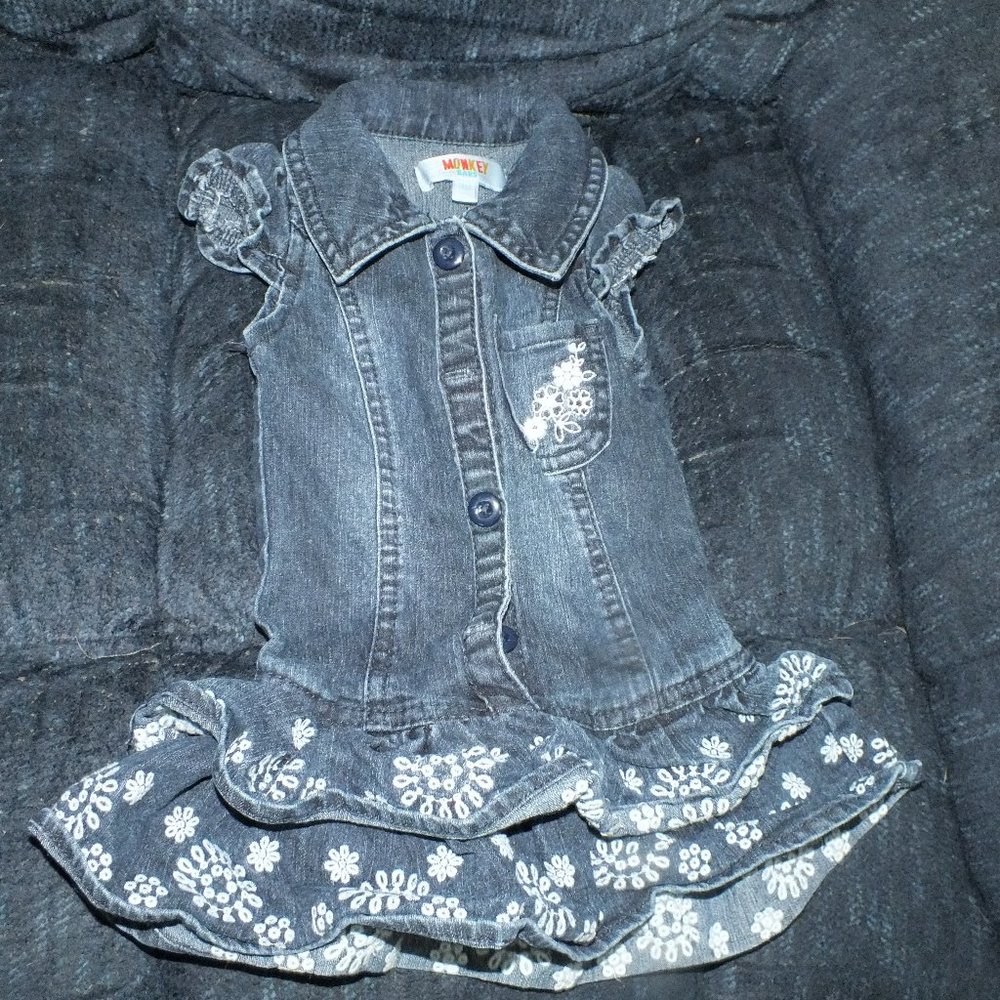 Monkey Bars Denim Dress 12M